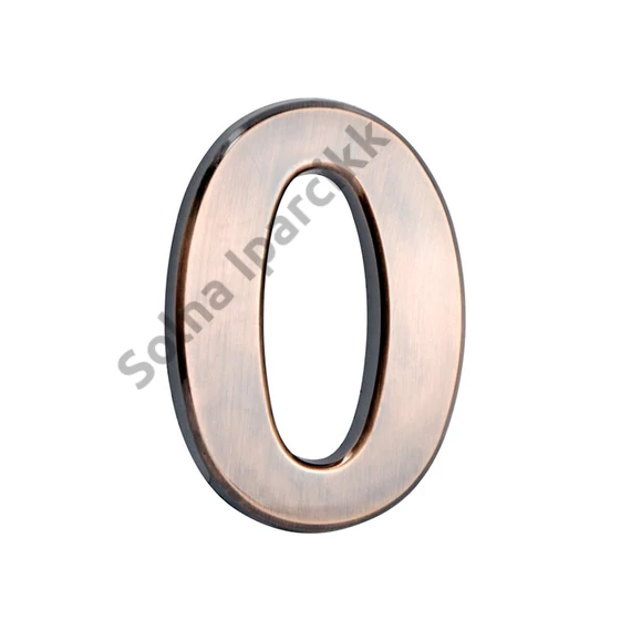 Házszám 0 (70x100mm) ragasztószalaggal bronz színű