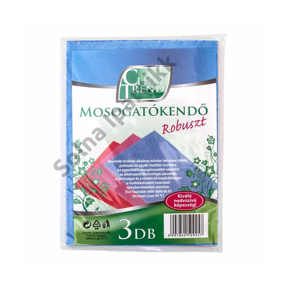 Mosogatókendő robuszt 3db Clean Trend