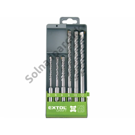 EXTOL CRAFT betonfúró klt. SDS PLUS, 6db; 110mm 5,6,8, 160mm 8,10,12, műanyag tartóban