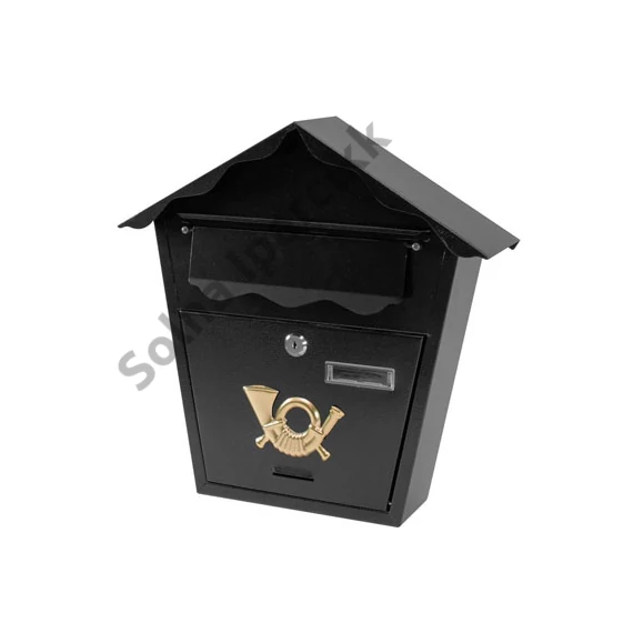 Postaláda 36x36x10cm fekete Romantik