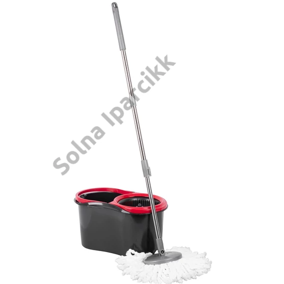 Strend Pro TURBOSTAR BLACK EDITION takarító készlet – 13 literes vödör, forgó felmosó, teleszkópos nyél