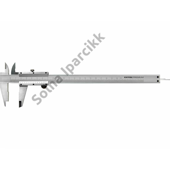 EXTOL PREMIUM  tolómérő INOX (mélységmérővel) ; 0,05×200mm
