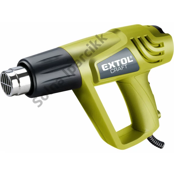 EXTOL CRAFT hőlégfúvó, 2000W két fokozatú, 1000W/2000W; 350/550°C, 300/500 L/perc, kofferban, tartozékokkal