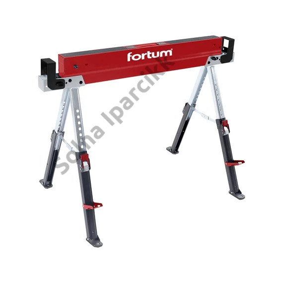 FORTUM asztalosbak/fűrészbak állítható, összecsukható; 615 - 820 mm, max. terhelés: 590 kg, saját tömeg: 13 kg