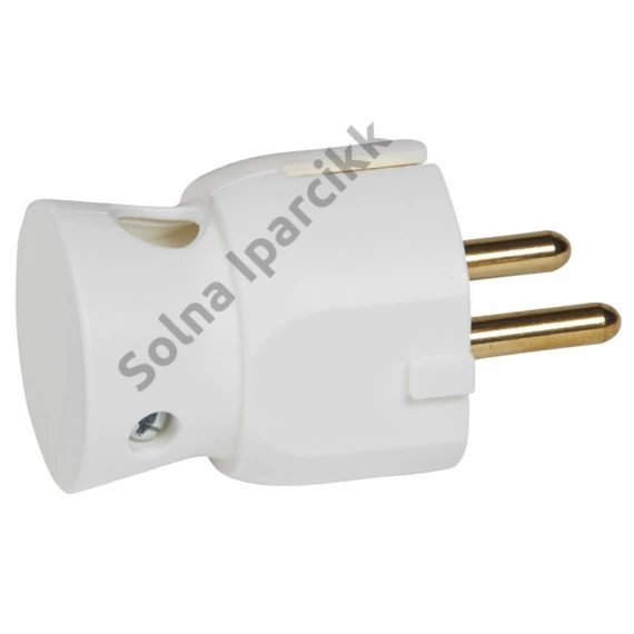 LEGRAND 050316 2P+F földelt, oldalsó bekötésű műanyag csatlakozódugó, fehér