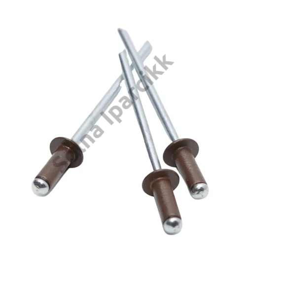 Csokibarna 3.2x8 mm alu-acél fgf.nyitott húzószegecs 