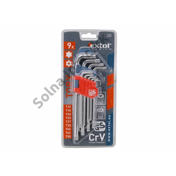 Extol Premium Torx kulcs, 9db-os készlet, 10-50mm