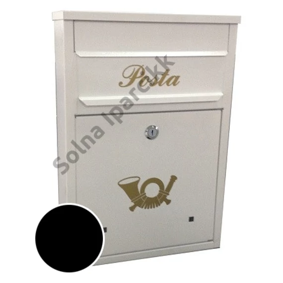 Postaláda A4 Primo 28x40 FEKETElefelé nyíló