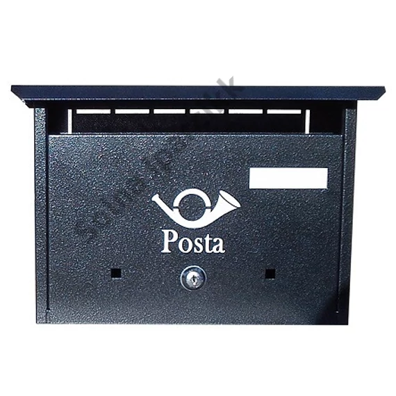 Postaláda fekvő kültéri  kürt matr.Cilinderes  bronz