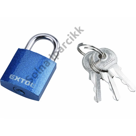 EXTOL PREMIUM Lakat, vas, 3 kulccsal, 25mm 
