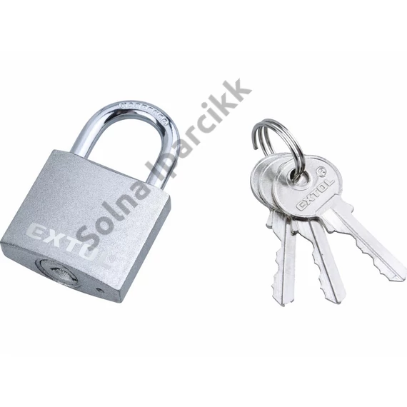 EXTOL CRAFT  lakat, vas, 3 kulccsal, dobozban ; 32mm