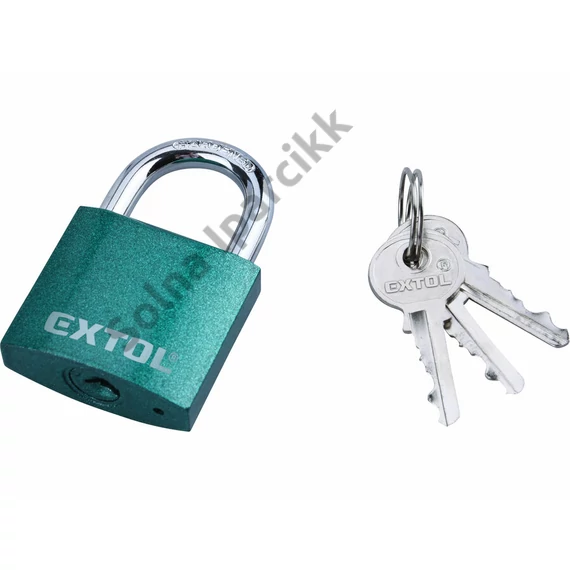 EXTOL CRAFT  lakat, vas, 3 kulccsal, dobozban; 38mm