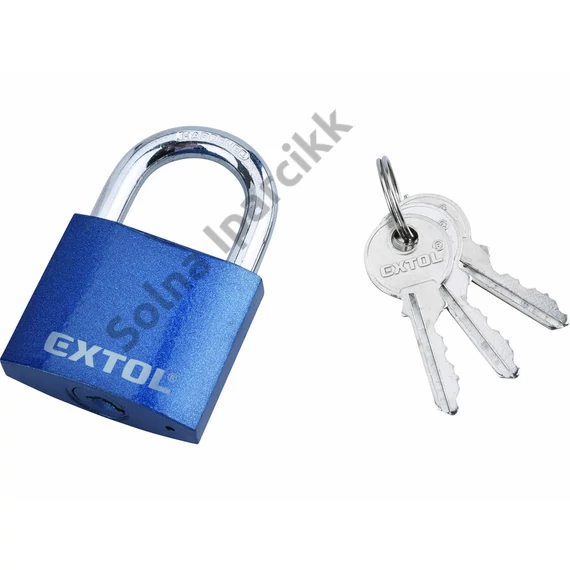 EXTOL CRAFT  lakat, vas, 3 kulccsal, dobozban ; 50mm