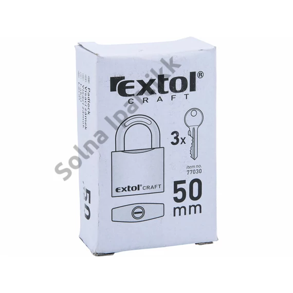 EXTOL CRAFT  lakat, vas, 3 kulccsal, dobozban ; 50mm
