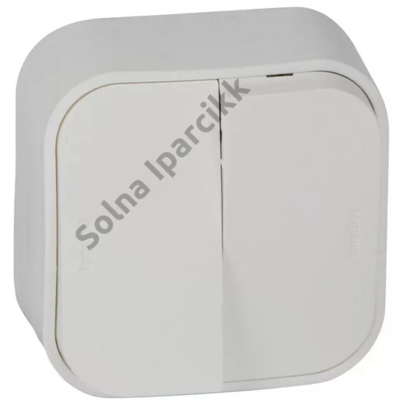 LEGRAND 782402 Forix IP20 falon kívüli kettős egypólusú kapcsoló, 10 AX - 250 V~ fehér