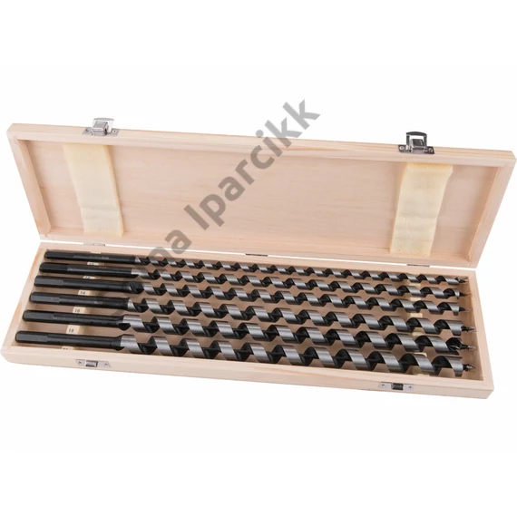 EXTOL PREMIUM  fafúró klt. 6 db, 10-12-14-16-18-20×460mm, csavaros heggyel, hatszög befogás; fa dobozban
