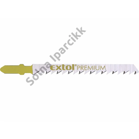 EXTOL PREMIUM dekopírlap, 5db, Bosch befogás, HCS; 75×8×1,5mm, 4mm fogtáv, köszörült fogak, egyenes gyorsvágás, puhafához,farostlemeze
