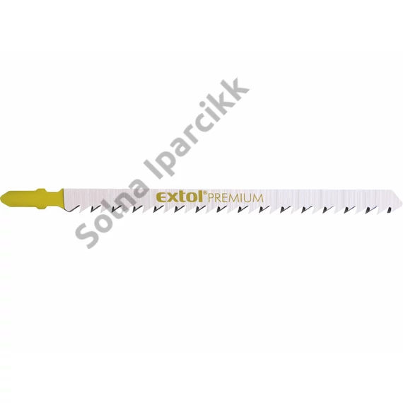 EXTOL PREMIUM dekopírlap, 5db, Bosch befogás, HCS; 126×9×1,5mm, 4mm fogtáv, köszörült fogak, egyenes durva gyorsvágás, puhafához, faro

