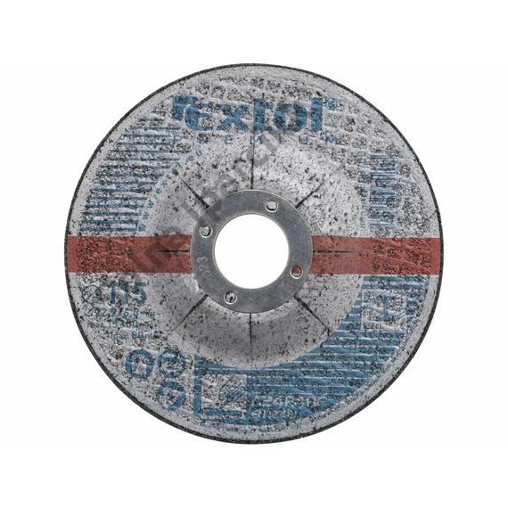 EXTOL PREMIUM csiszoló korong acélhoz, kék; 115×6,0×22,2mm, max 13300 ford/perc