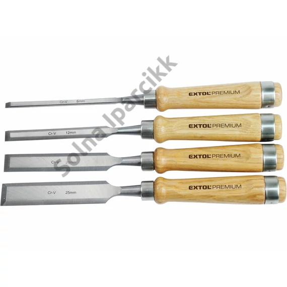 EXTOL PREMIUM Favéső minőségi bükk nyéllel, 4db-os készlet, 6-12-20-25mm
