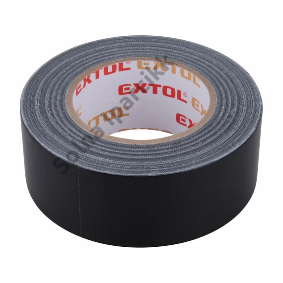 EXTOL PREMIUM ragasztószalag textiles, fekete, 50mm×50m (hobby szalag / duckt tape)