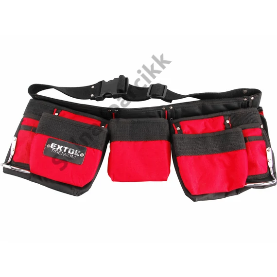 EXTOL PREMIUM  szerszámtartó öv, 7+5 zseb, nylon szövet, műanyag csat
