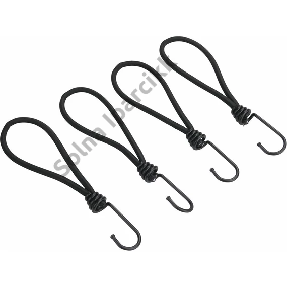 EXTOL PREMIUM leszorító gumipók klt. 4 db, 18 cm × 6 mm, kampóval, erős Latex gumi, takaróponyva rögzítéséhez