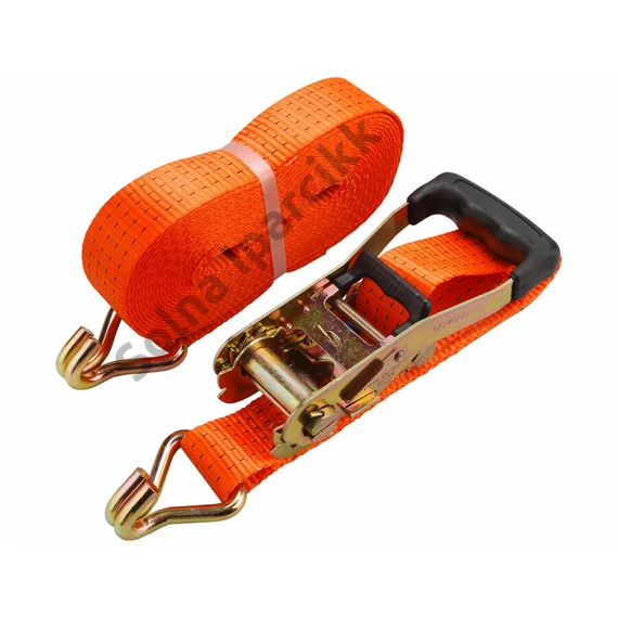EXTOL PREMIUM  rakományrögzítő gurtni, kampós, max. 4000kg; 10m×50mm, EN12195-2,TÜV/GS