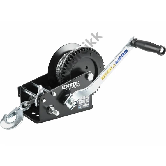 EXTOL PREMIUM  kábelcsörlő, kézi kurblival, max.1350kg