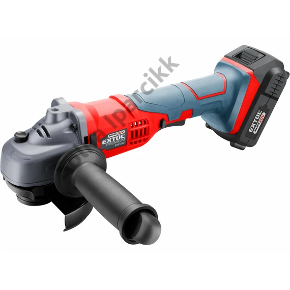 EXTOL PREMIUM  akkus sarokcsiszológép, Share20V, 20V, Li-ion, 1db akku, 1db töltő, 2000 mAh, 115mm