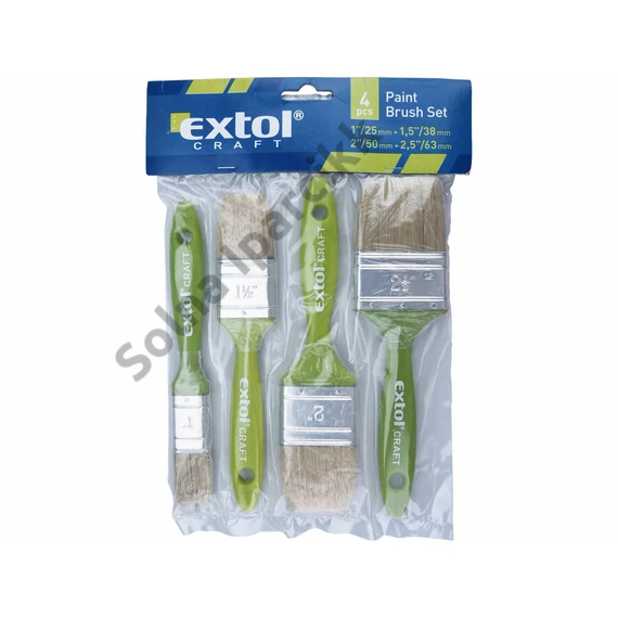 EXTOL CRAFT Lapos ecset, 4db-os készlet, 25-38-50-63mm