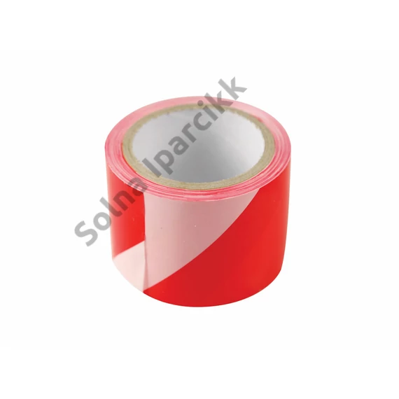 EXTOL CRAFT jelölő szalag, piros-fehér; 75mm×250m, polietilén (kordonszalag)