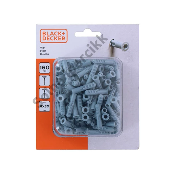 Tipli készlet 6x30mm 160db Black&Decker