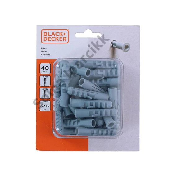 Tipli készlet 10x50mm 40db Black&Decker