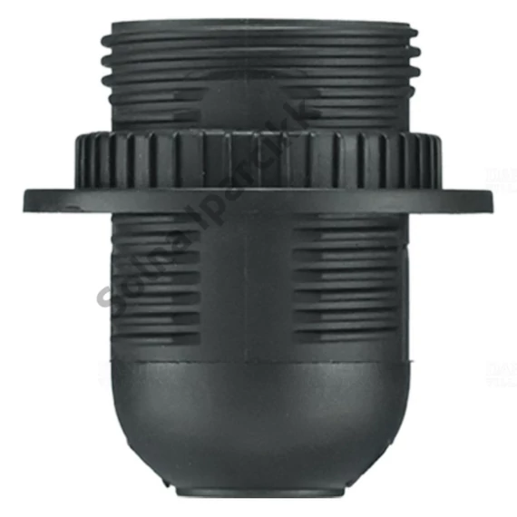 E27 csillár foglalat fekete, műanyag (F 27-303 M) delux DEL077 