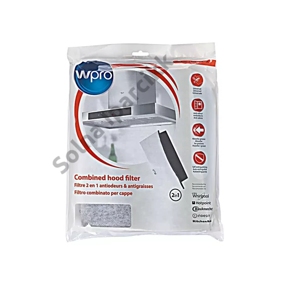 IZ-FKW2 WHIRLPOOL UNIVERZÁLIS KOMBINÁLT PÁRAELSZÍVÓ FILTER 2IN1 470X570MM (ZSÍRFILTER+SZÉNFILTER) ÖNKIOLTÓ! 484000008524 GYÁRI