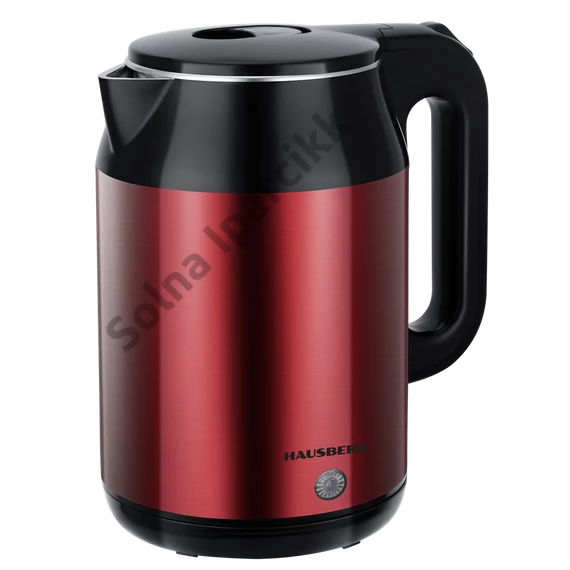 Hausberg HB-3623RS 2,2L vörös dupla falú acél vízforraló 1800W
