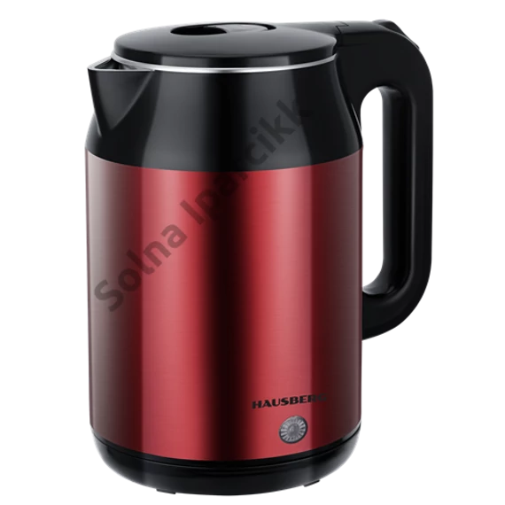 Hausberg HB-3623RS 2,2L vörös dupla falú acél vízforraló 1800W
