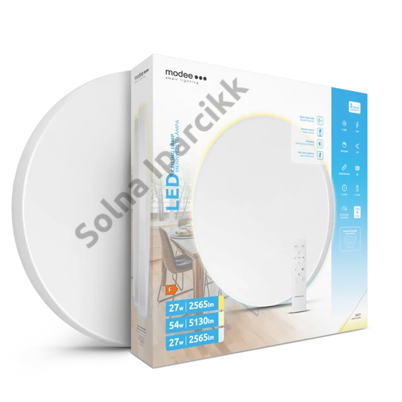 Modee Mennyezeti LED Lámpa 2x27W 3CCT D380x65mm + rem. A-B201 (5130 lumen)