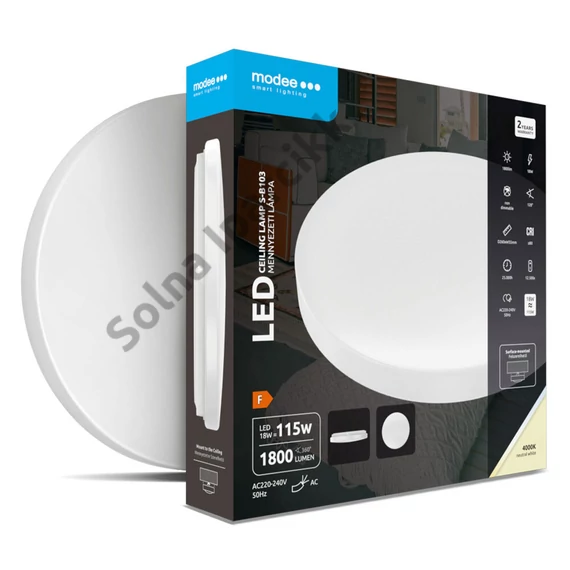 Modee Mennyezeti LED Lámpa 18W 4000K D260x55mm S-B103 (1800 lumen) ERP