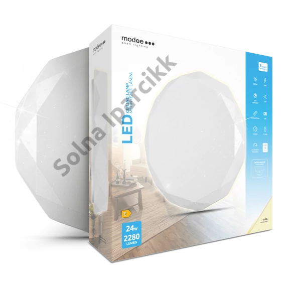 Modee Mennyezeti LED Lámpa 24W 4000K D330x95mm S-D104 Csillagos (2280 lumen)