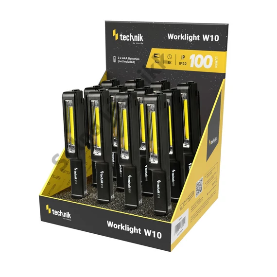 Technik Elemlámpa W10 (3xAAA/nem tartozék) COB (100 lumen) 12db/display