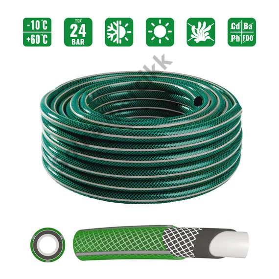 Locsolótömlő 1/2" 20m Zöld Wtools 