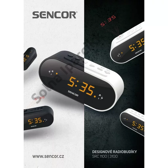 Sencor SRC 1100 B rádiós ébresztőóra - fekete