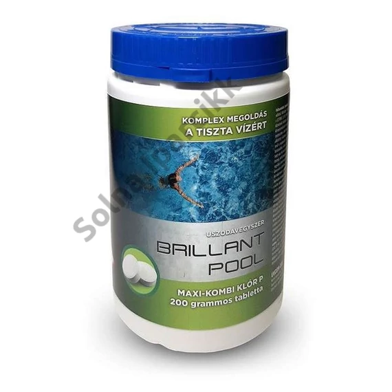 Brillant Pool Maxi-kombi klórtabletta (klór, algaölő, pelyhesítő) 1kg UVCOM-01B