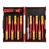 Kép 2/2 - KENDO VDE szigetelt csavarhúzó készlet 12+1r. SL+PH+PZ+TX+fázisceruza No.20485