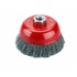 Kép 1/2 - EXTOL CRAFT drótcsiszoló fazékkefe sarokcsiszolóhoz; M14×2 100mm, ford.: 8500, hullámos szálú