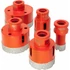 Kép 1/3 - EXTOL PREMIUM körkivágó csempére klt. 5 db, gyémánt vágóél; 20-68mm × M14, sarokcsiszolóba fogható