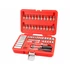 Kép 1/3 - EXTOL PREMIUM  dugókulcs készlet CV., 45fog; 1/4", 57db, dugófejek: 4-14mm, bitdugófej (-, +, imbusz, torx)